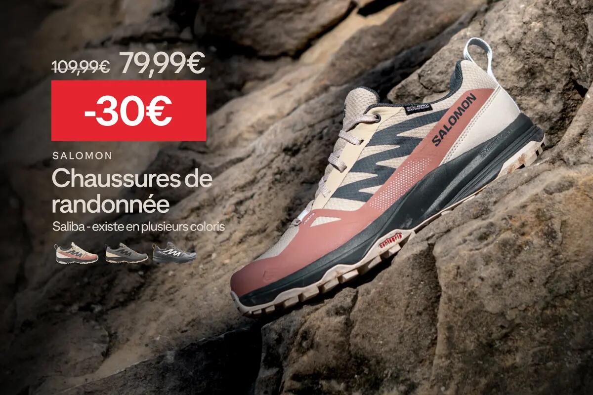 SALOMON Chaussures de randonnée montagne homme et femme, Salomon Saliba 79,99€ au lieu de 109,99€ (-30€)