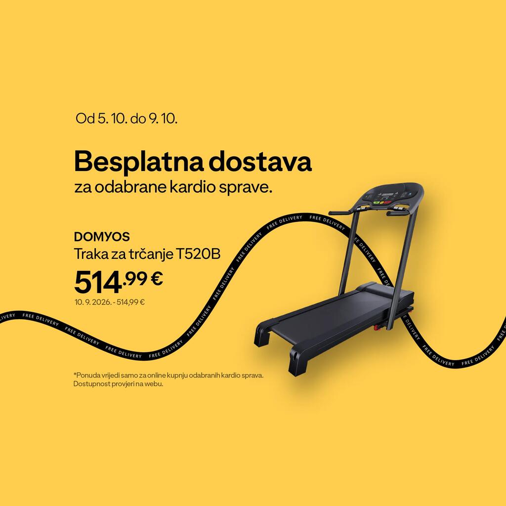 Od 5. 10. do 9. 10.   Besplatna dostava za odabrane kardio sprave. 