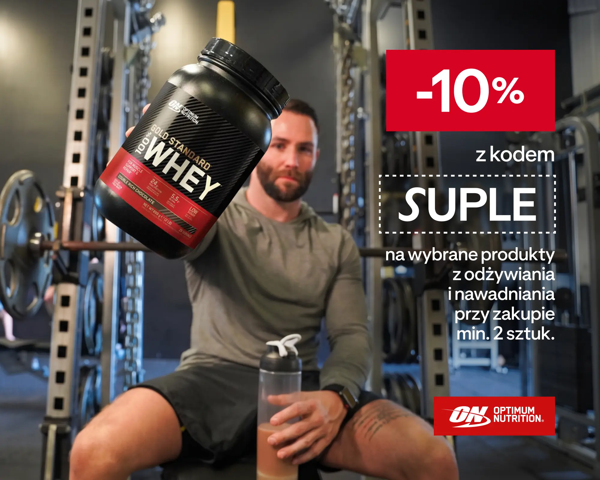 -10% z kodem “SUPLE” na wybrane produkty z odżywiania i nawadniania przy zakupie minimum dwóch sztuk