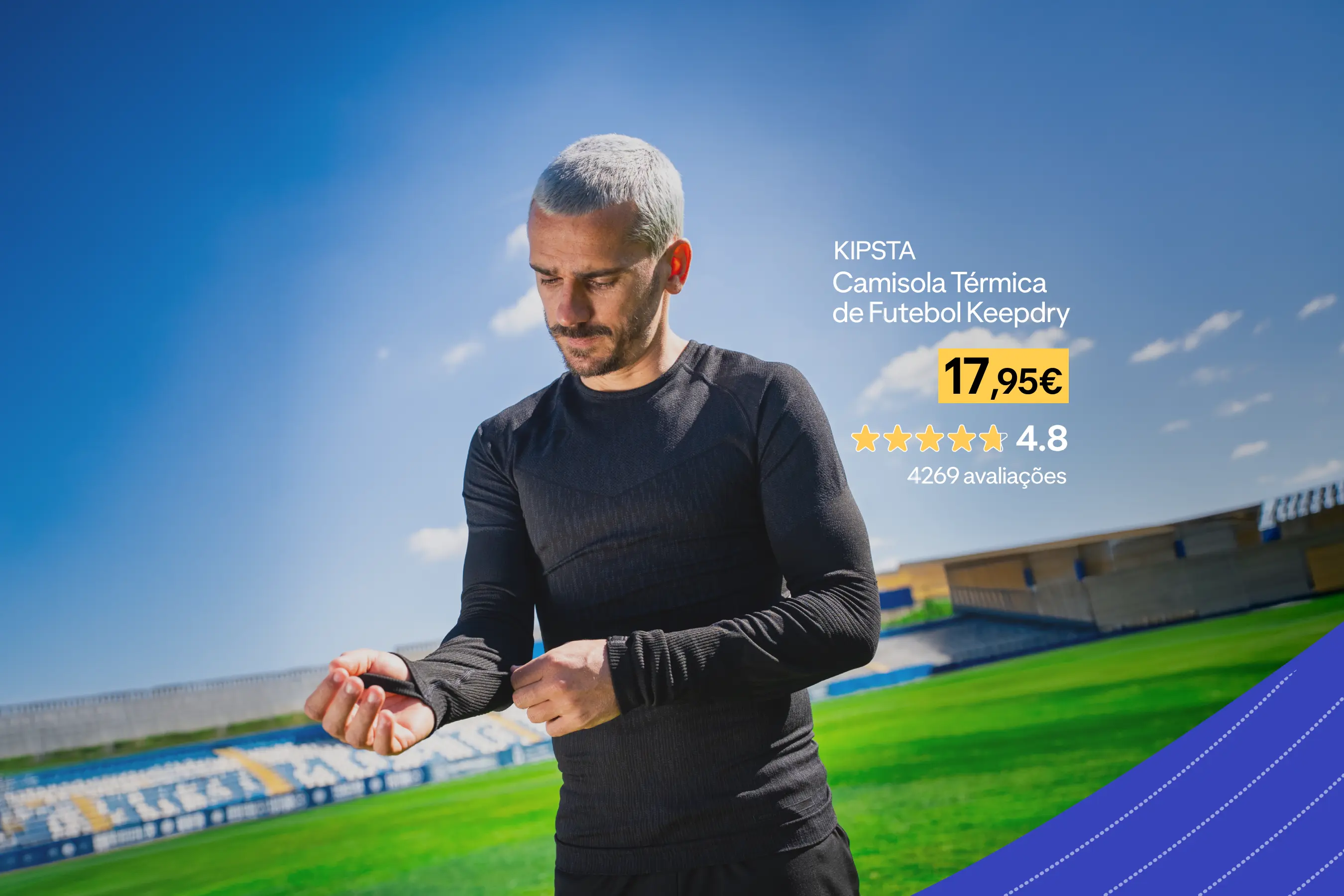 Kipsta, Camisola Térmica de Futebol Keepdry. 17,95€. 4,8 de 5 de avaliação em 4269 avaliações.