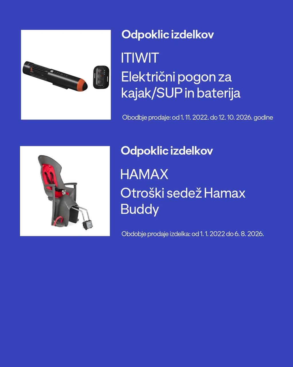 Odpoklic izdelkov