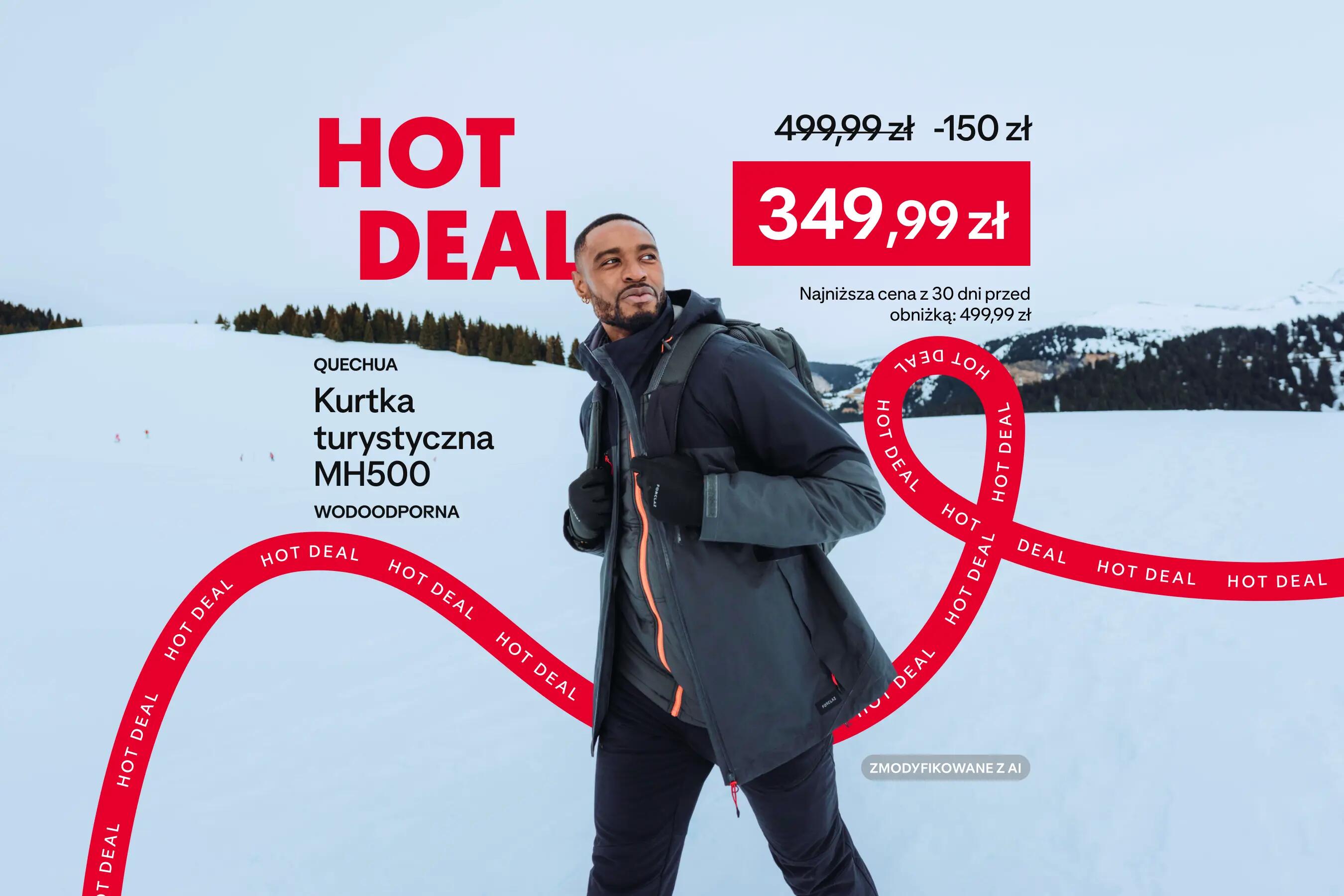 Promocja Hot Deal: Kurtka turystyczna MH500 wodoodporna w cenie 349,00 zł zamiast 499,00 zł (rabat 150 zł)