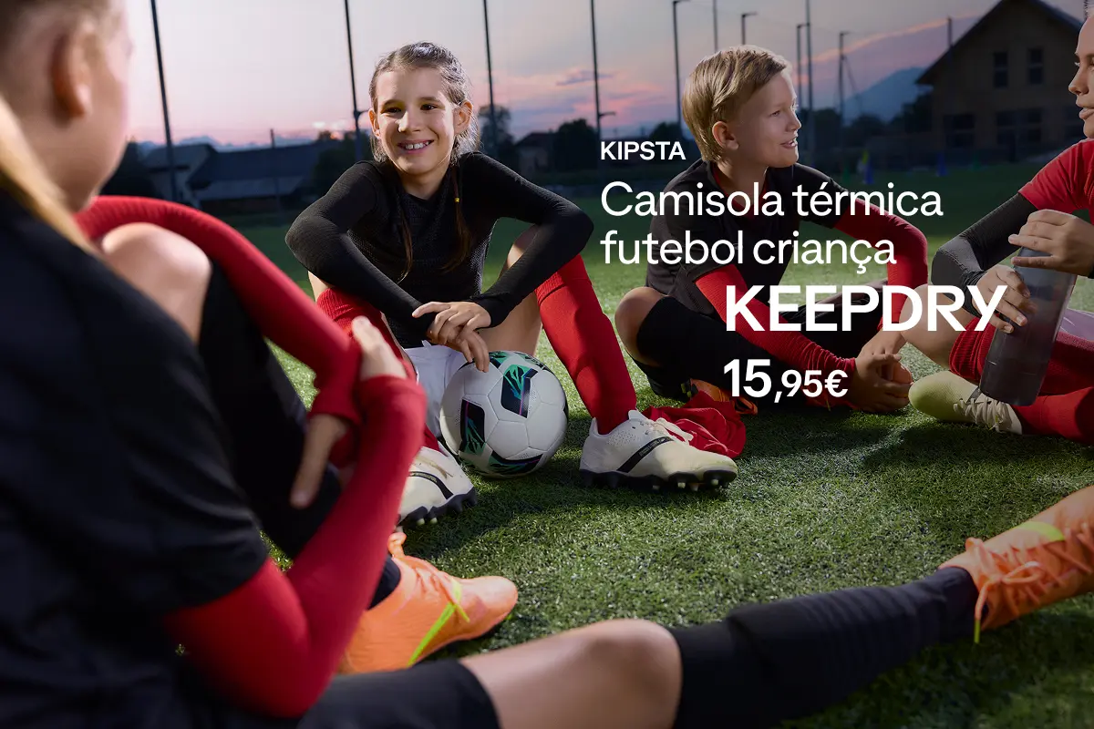 KIPSTA, Camisola térmica futebol criança Keepdry 15,95€