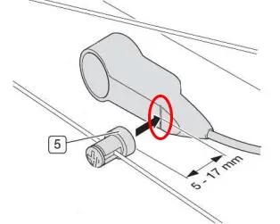 Position of the Brose speed sensor 