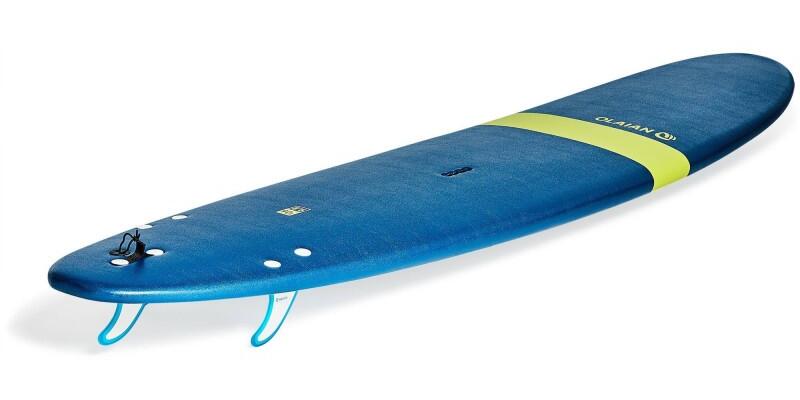 8'6" blue surfboard