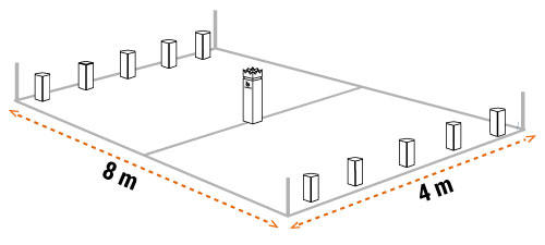 Het speelterrein van Kubb