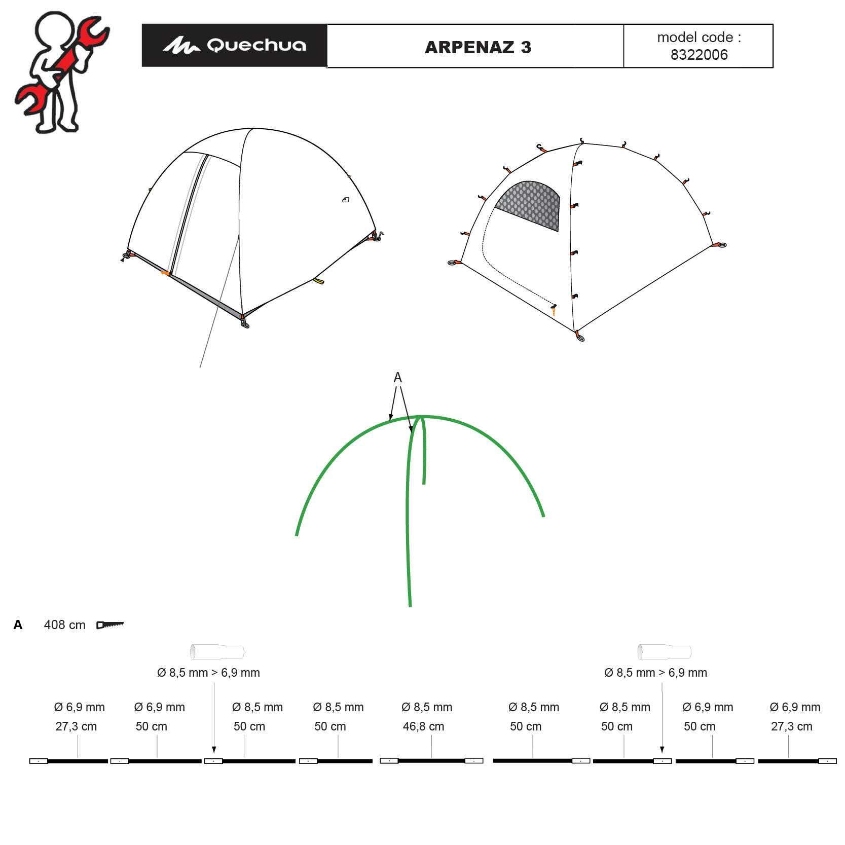 reparer-tente-arpenaz-3-personnes-quechua-cassee