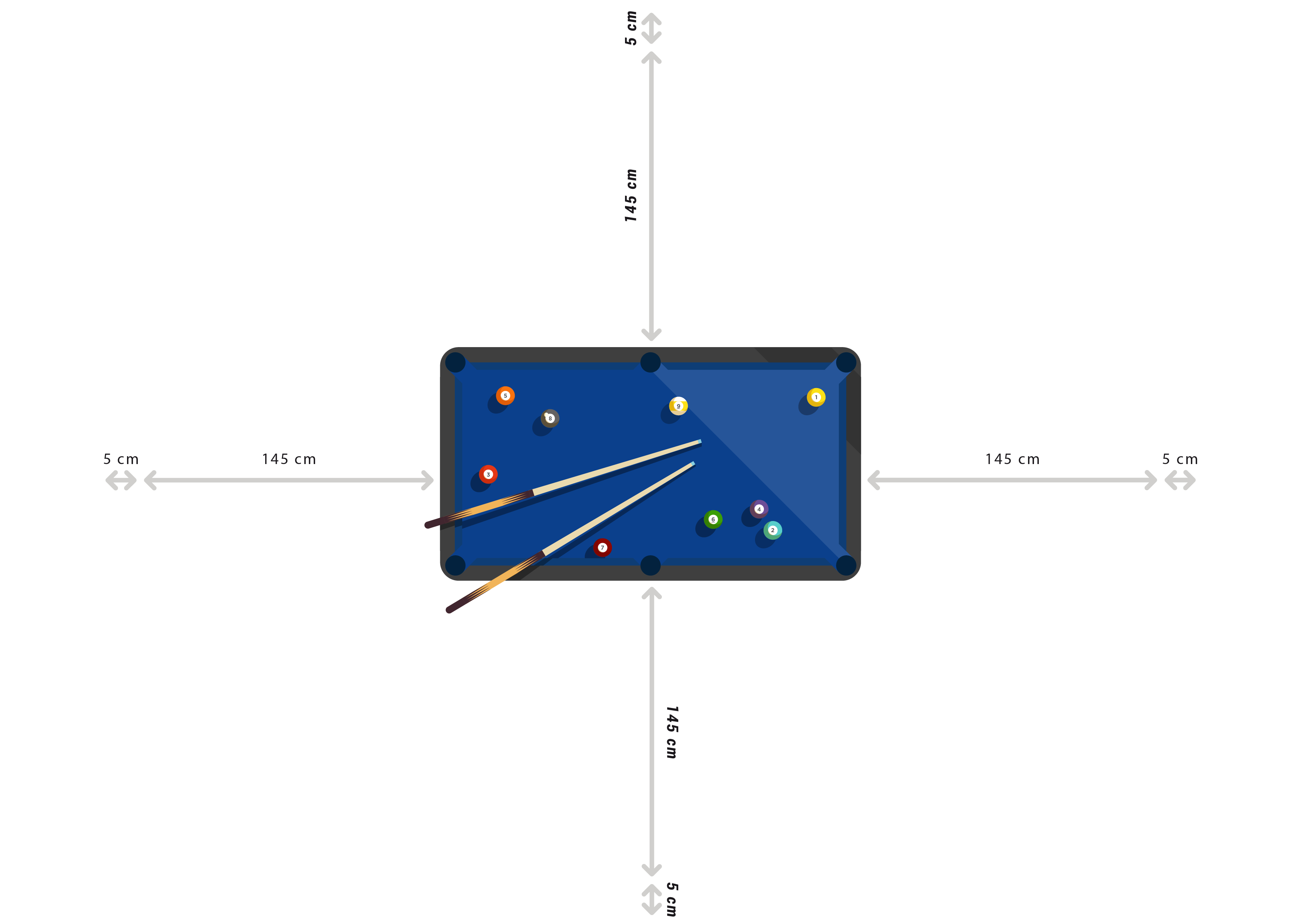Dimensions billard Decathlon : espace nécessaire