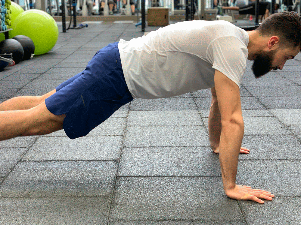 Hiit exercise: press-ups (with knee option)