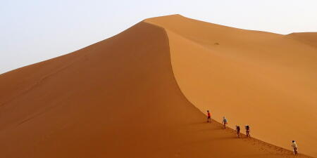 Trekking in polar landscapes