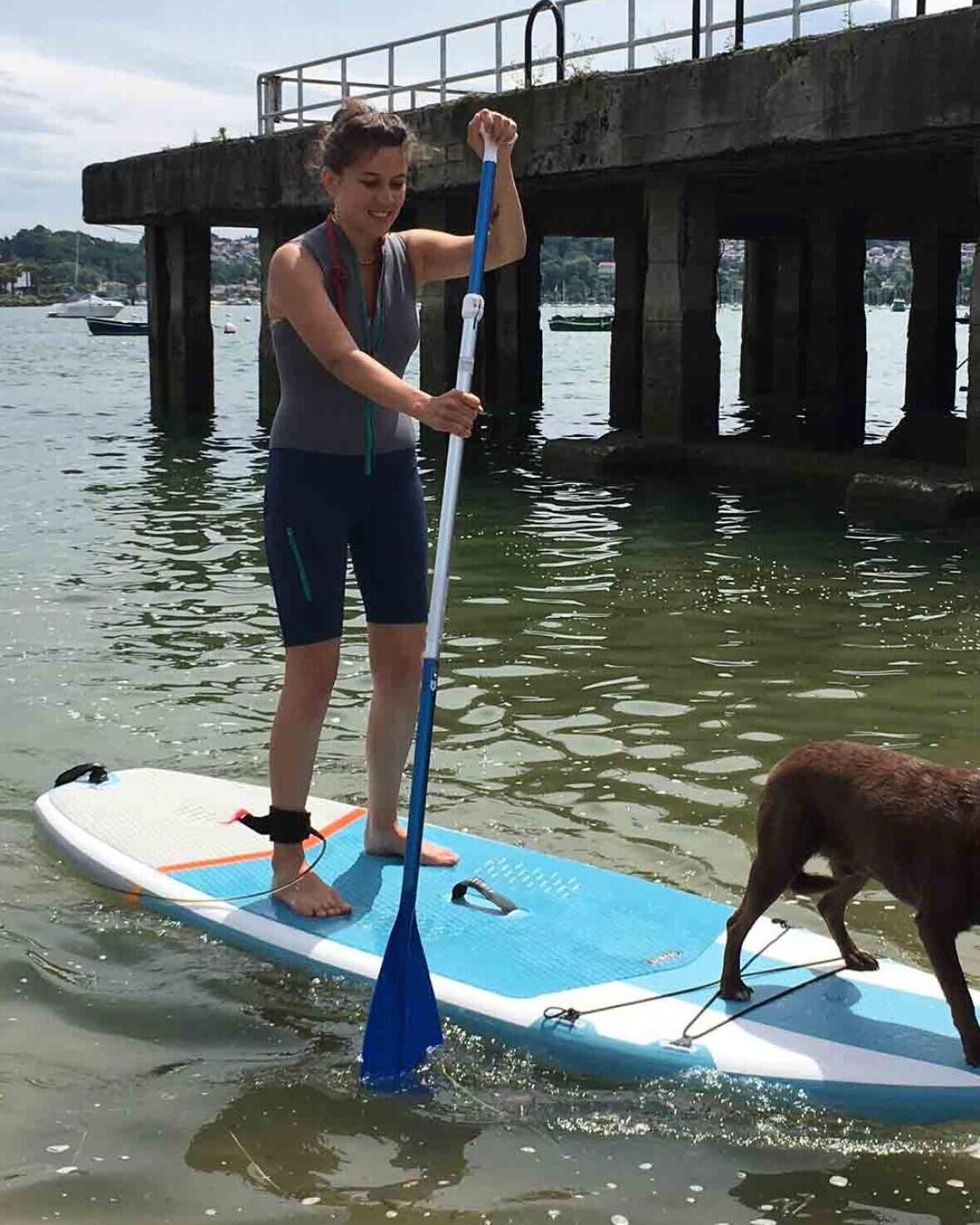 stand up paddle avec chien