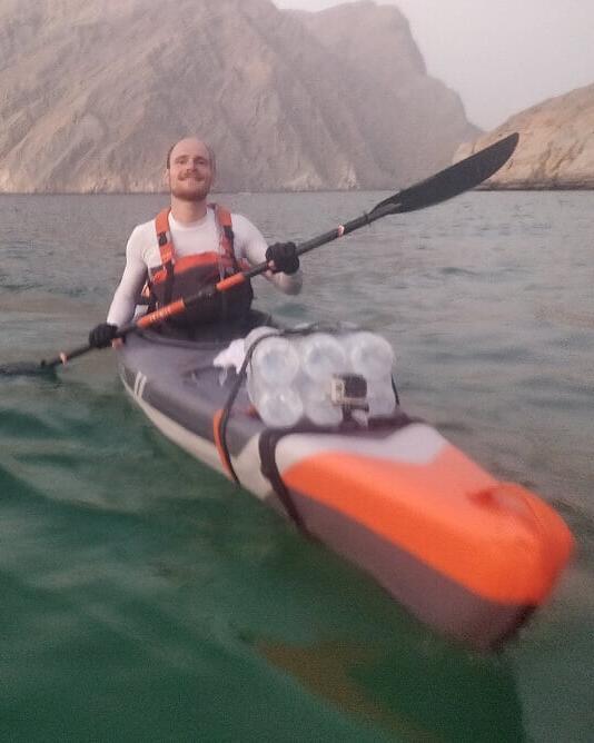 inflatable kayak trip arabian fjords