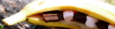 Recette / Bananes au chocolat à la braise
