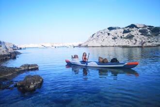 ramassage de déchets en méditerranée en kayak