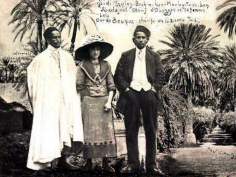 Sidi Moulay Brahim ben Moulay Tayeb ben Abdel Djellil chérif d’Ouezzan et sa femme Lala Ourda Beuque cherifa de la Zaouïa de Taï