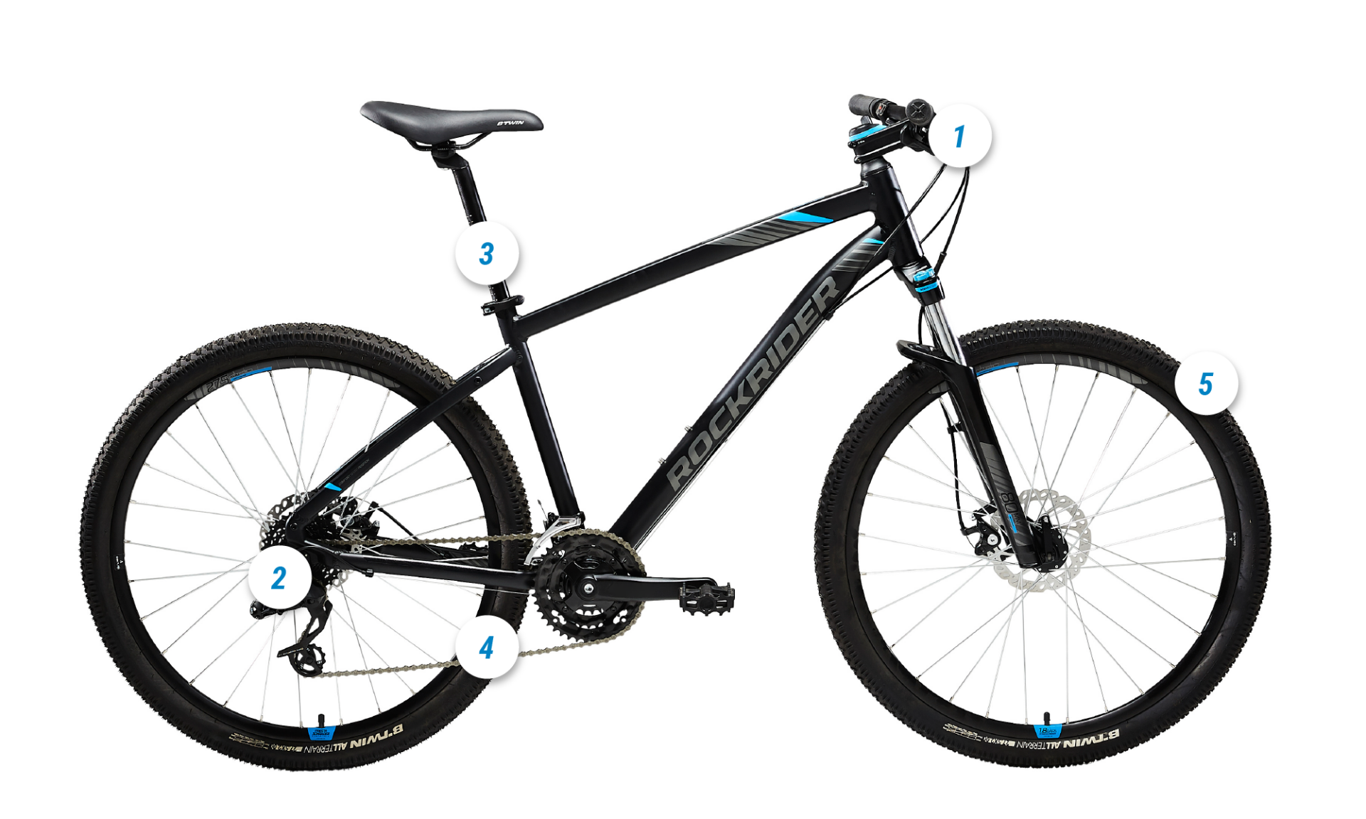 VÉLO VTT ST 520 V2 NOIR 27,5 - Decathlon