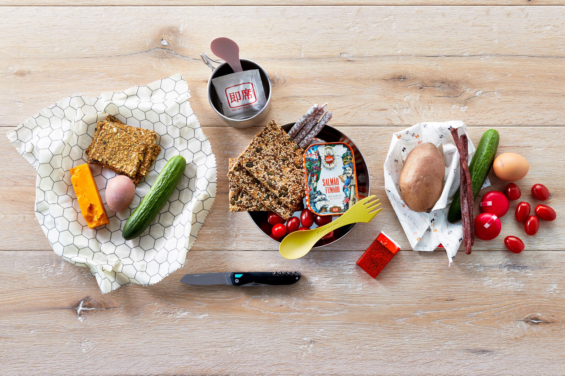 Lunch pack voor trektocht 