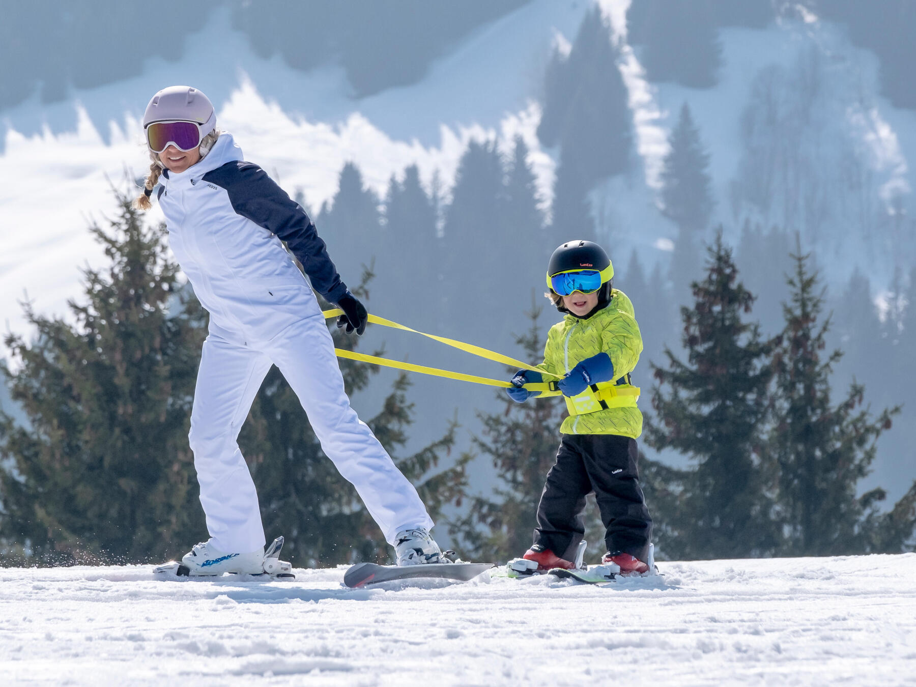 apresentar o ski às crianças