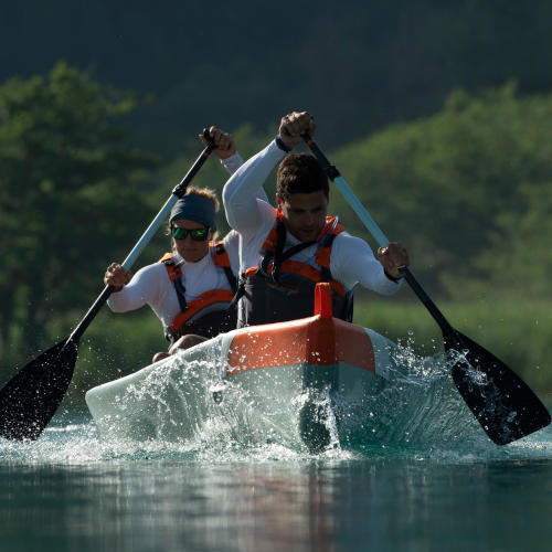 canoe gonflable glisse rapide