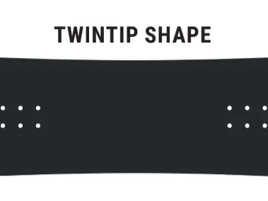 twin tip snowboard shape