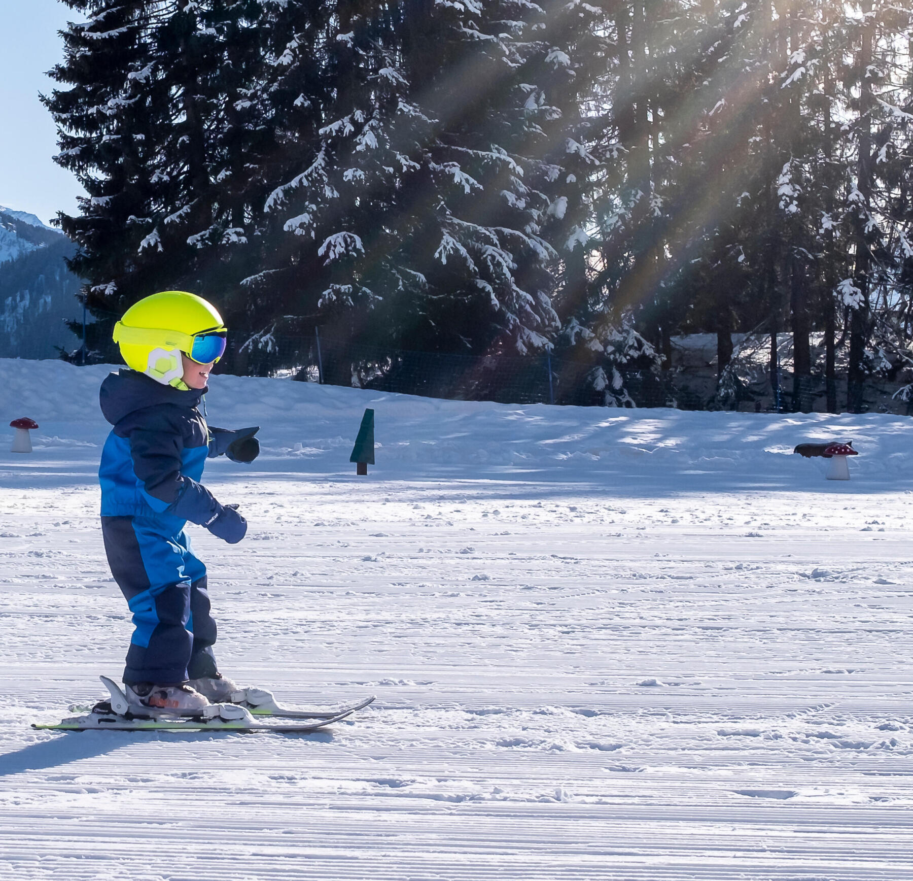 introduce children to skiing 