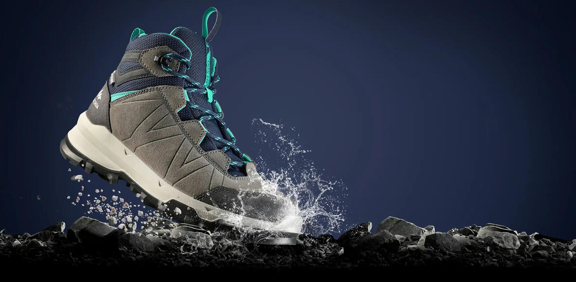 ÇOCUK OUTDOOR AYAKKABI - MAVİ / GRİ - MH500 QUECHUA