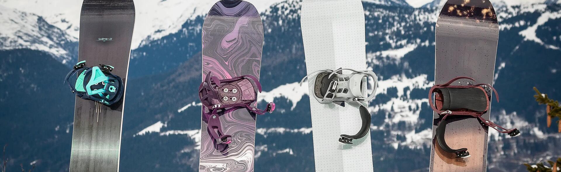 Technical features of a snowboard - background