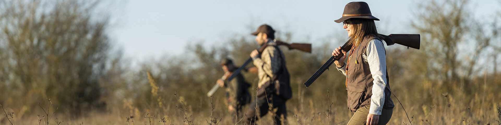 woman and man hunting