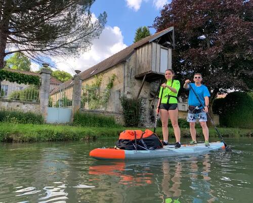 stand up paddle tandem canal ourcq