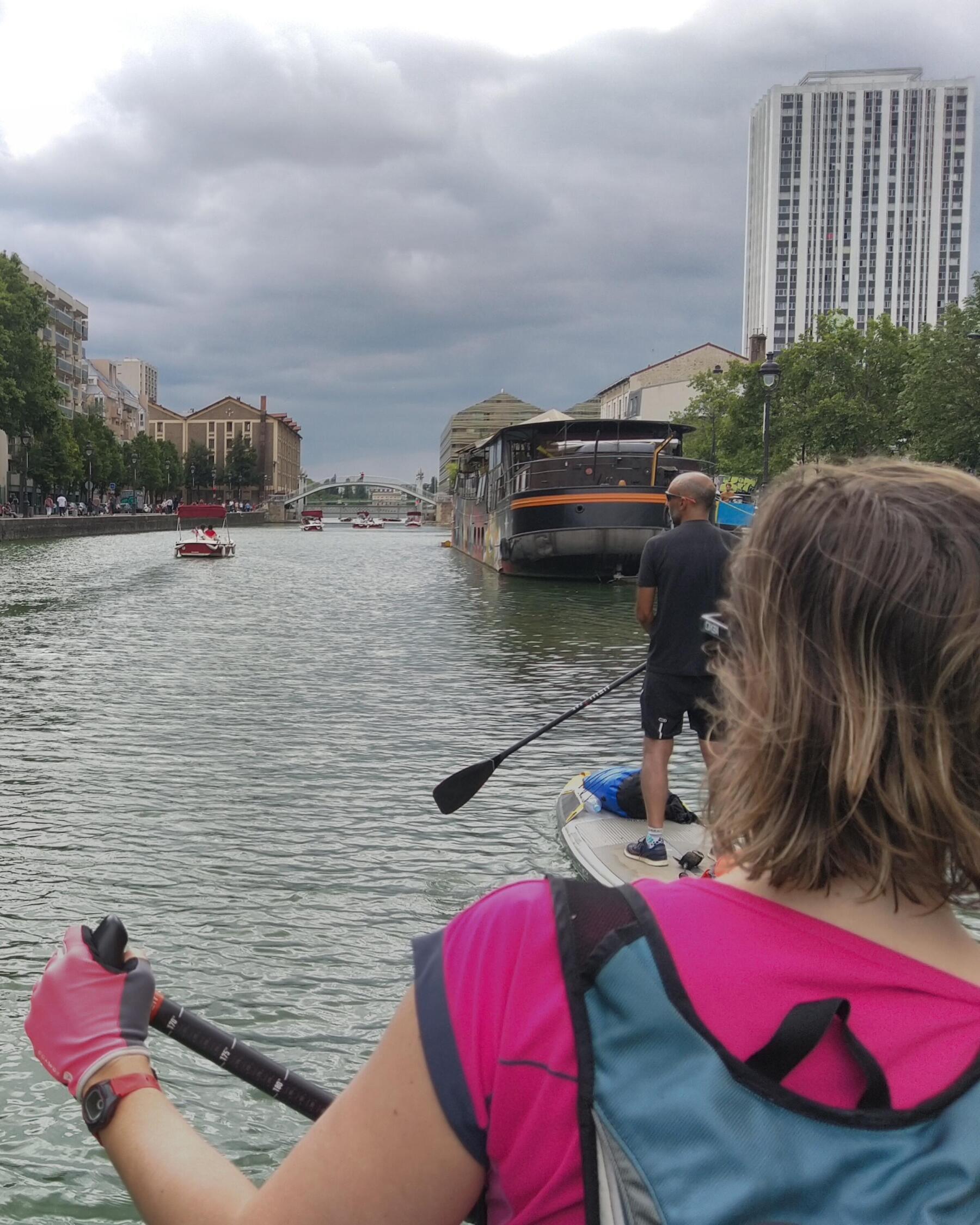 stand up paddle tandem trip itiwit canal ourcq