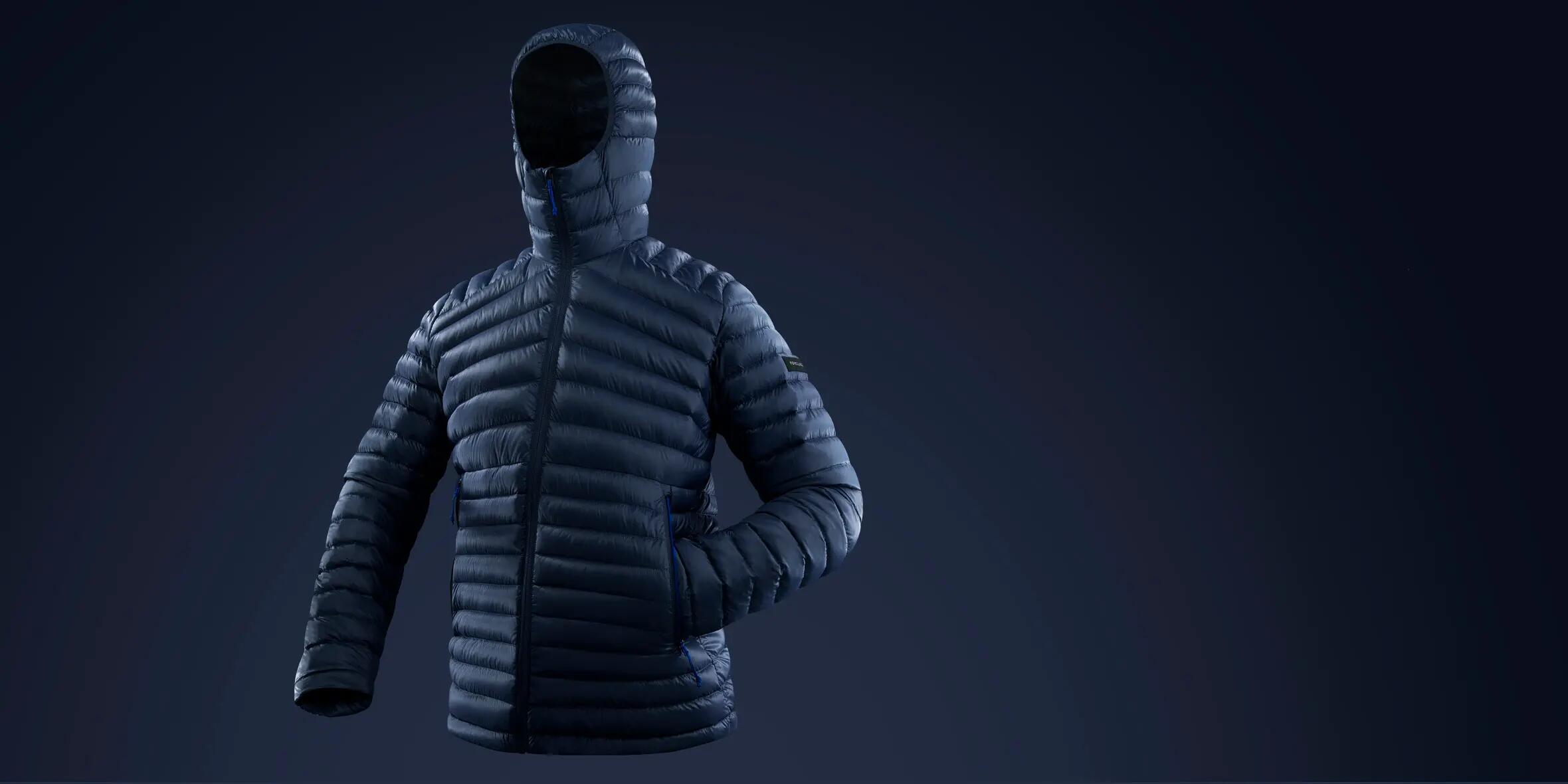 Herrenjacke mit RDS-Daunen gefüllt, marineblau - DECATHLON Forclaz