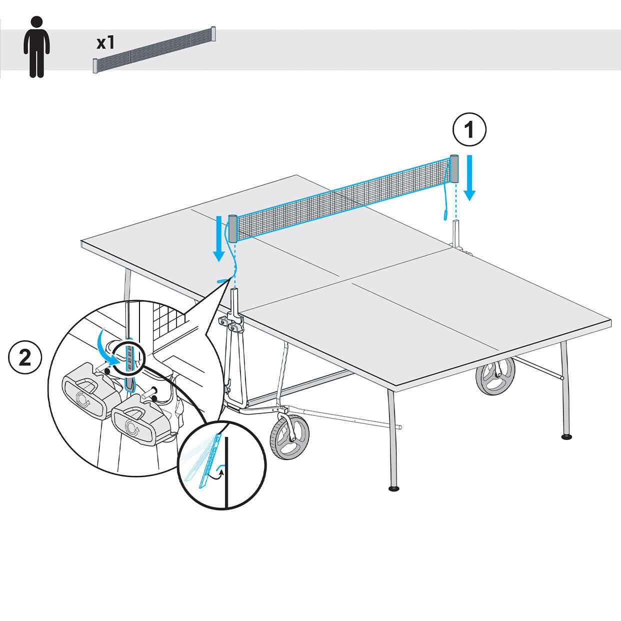 Mesa De Tênis De Mesa Ppt 500 Artengo (ambiente Interno) Cor Azul