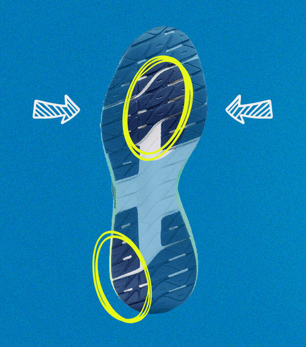 Semelle de chaussure de running d'un coureur neutre