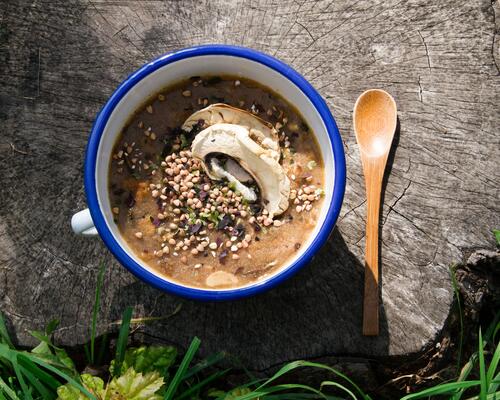 TREKKING RECIPE: velvety mushroom soup