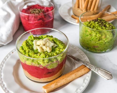 Recette healthy : trio de houmous