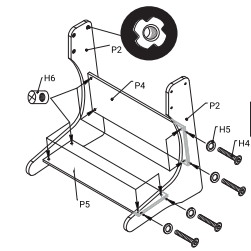 1.ª etapa de montagem da mesa BT 500