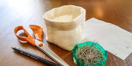 Tuto panier tissu - corbeille facile pour lingettes lavables