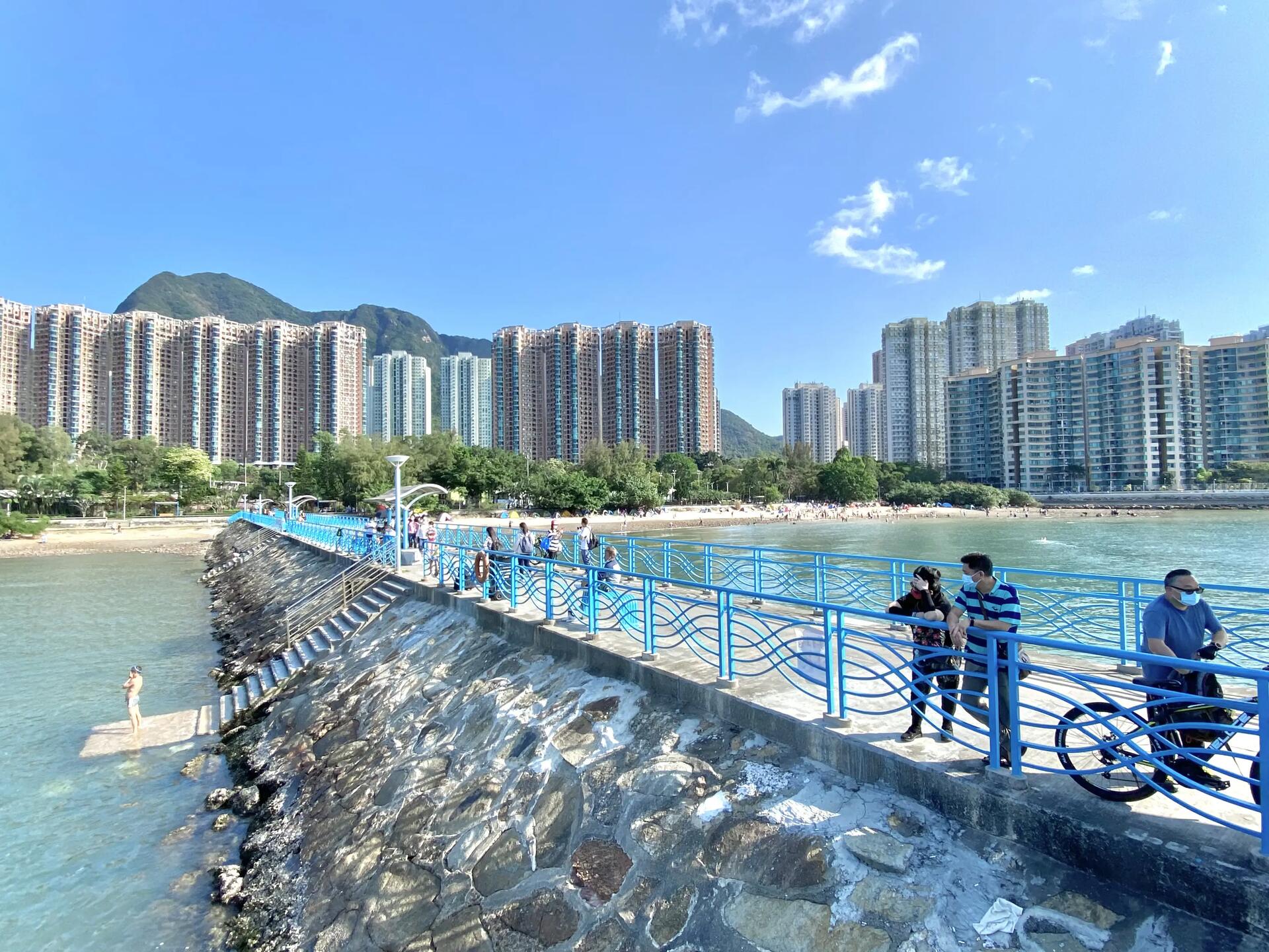 Wu Kai Sha Pier view like an island