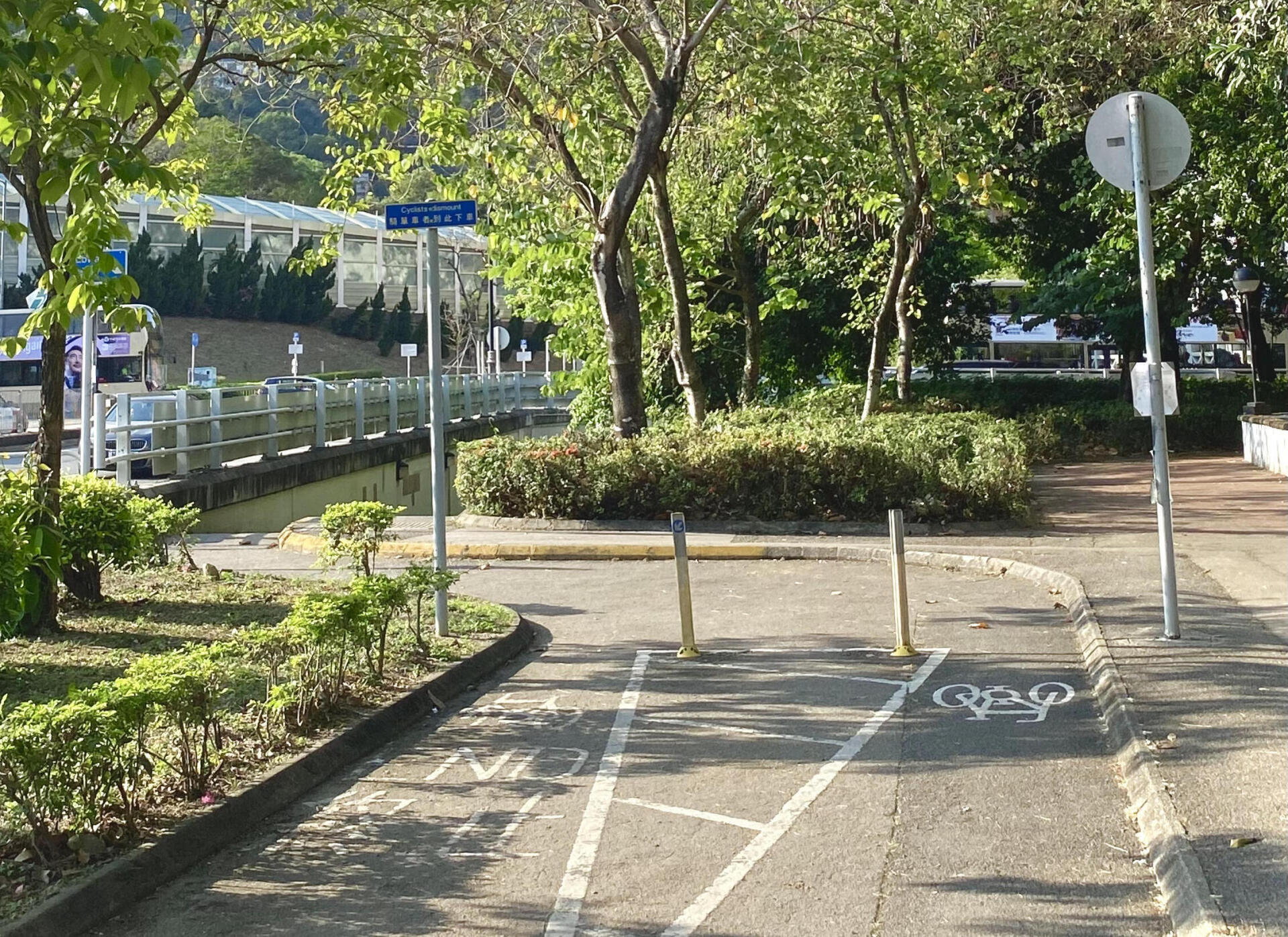 沙田划艇中心前往沙田新城市廣場的單車徑