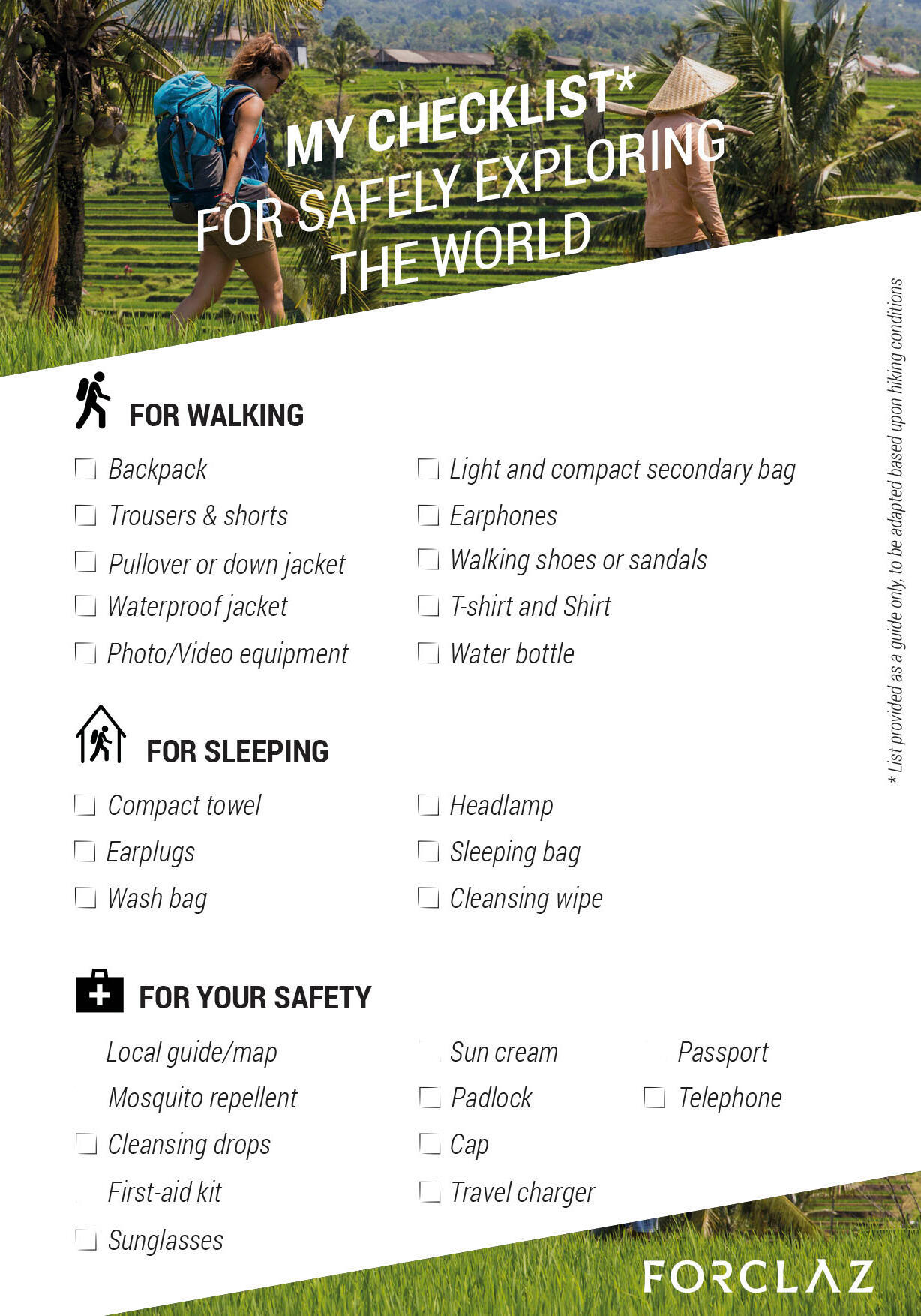 Travel in Europe checklist