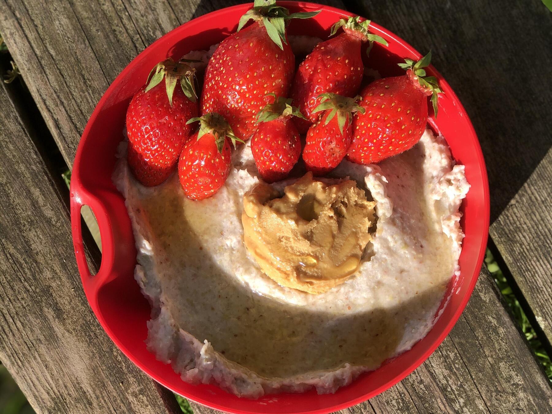 Recette de porridge à la fraise quechua