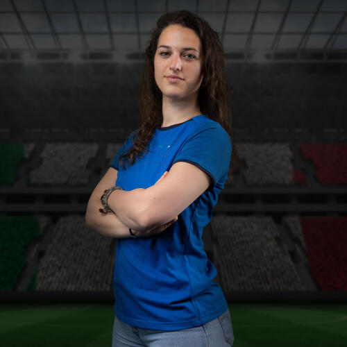 Camiseta Italia Kipsta Mujer