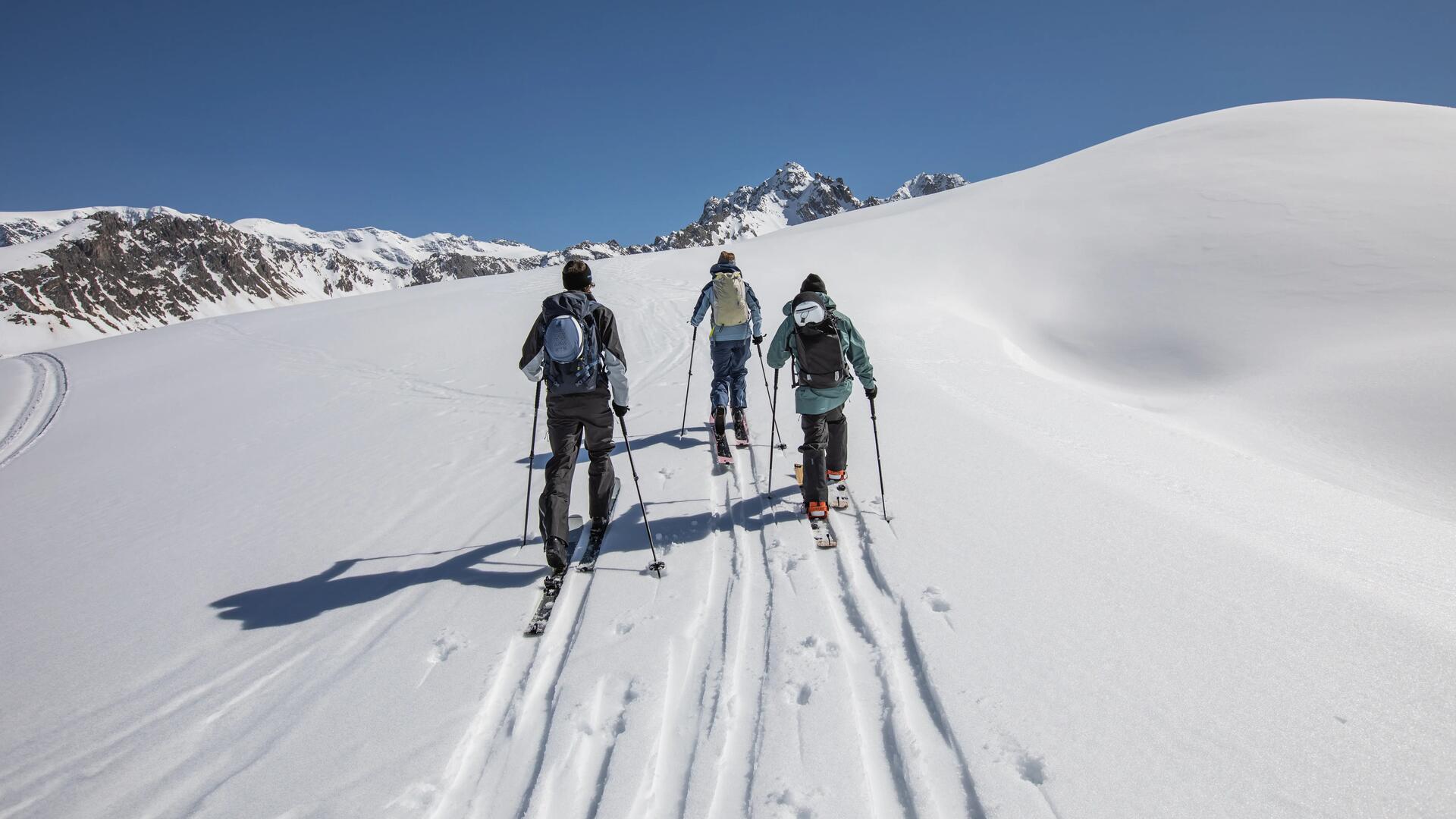 Preparing for an off-piste skiing excursion