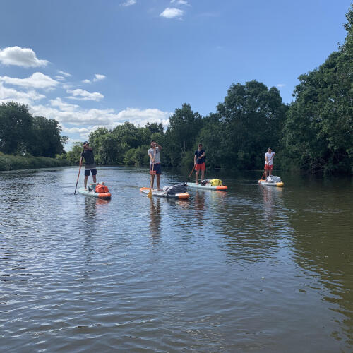 Stand up paddleboarding down the Vilaine River