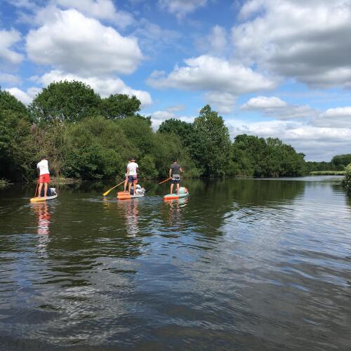Stand up paddleboarding down the Vilaine River