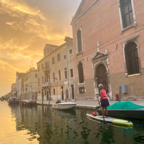 Stand-up paddleboarding trip in Venice