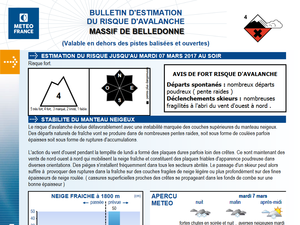 Preparing for an off-piste skiing excursion