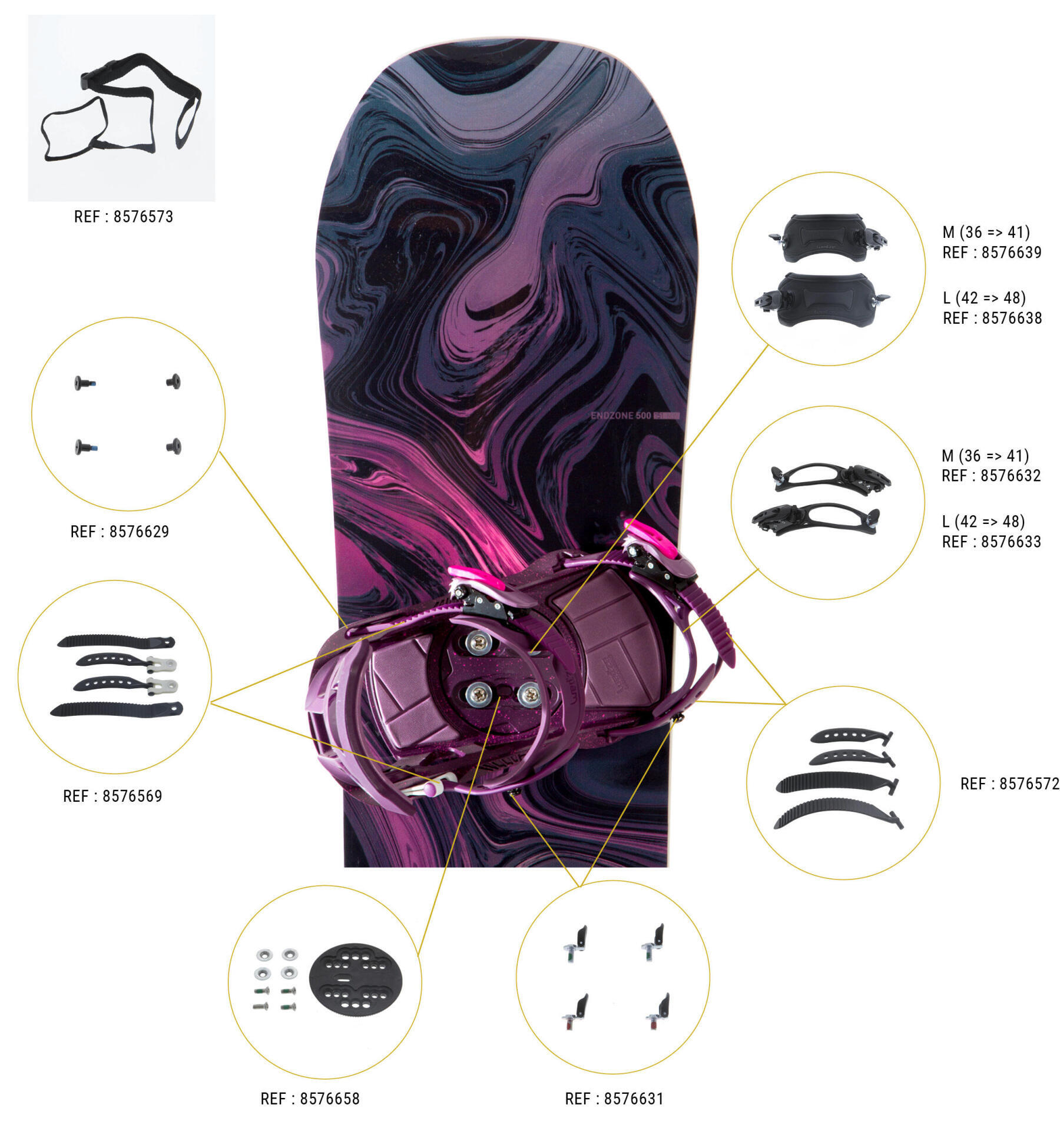 Prancha Snowboard ENDZONE 500 CONJUNTO