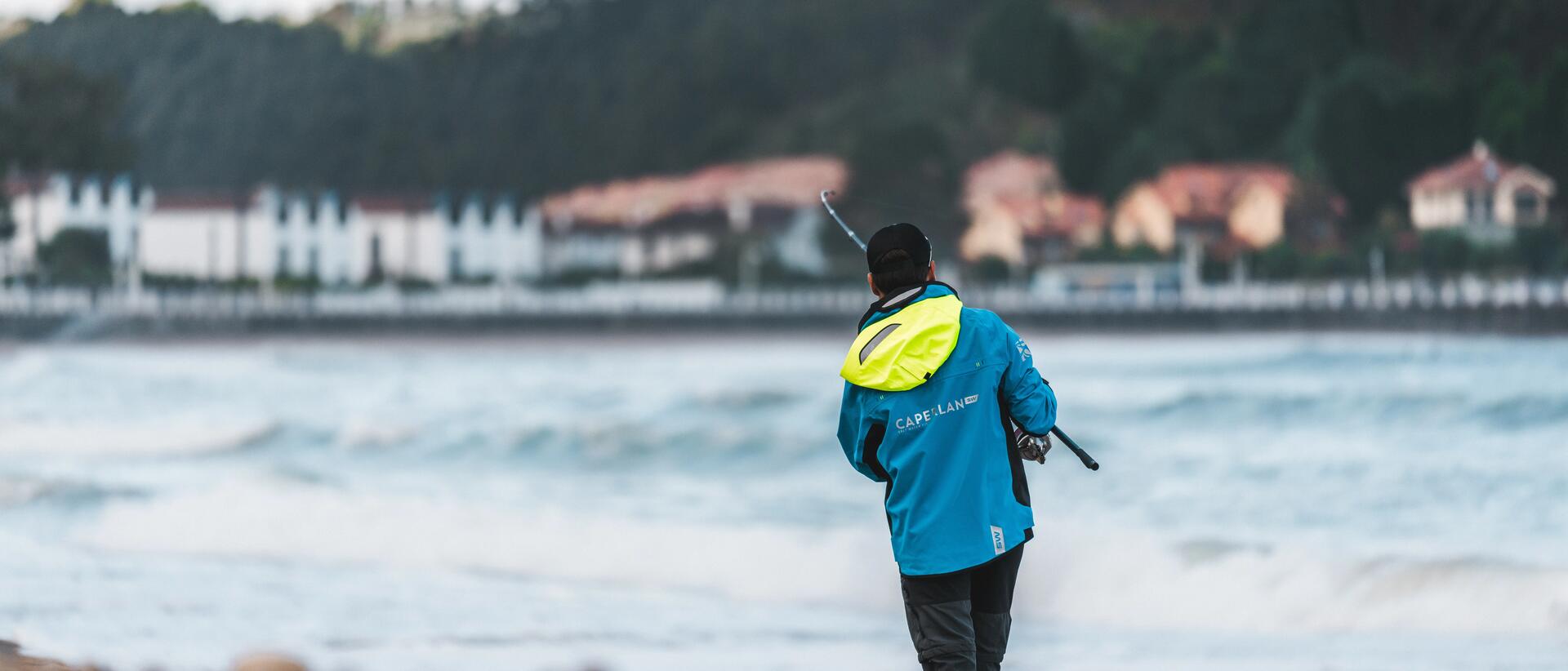 Man fishing from shore