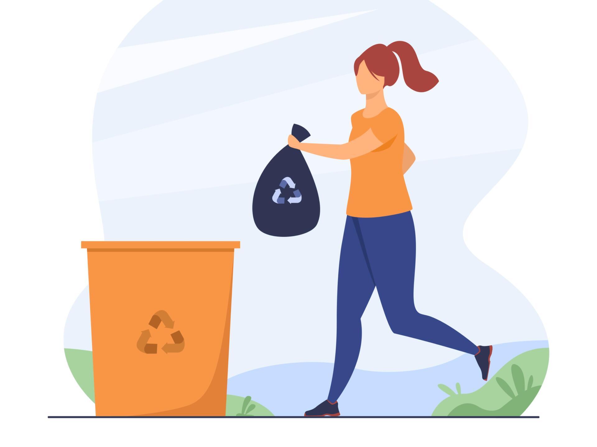 Illustration of a person throwing litter 